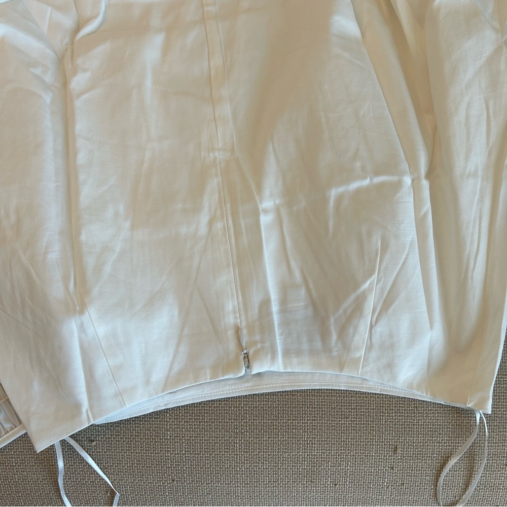 BEST Reformation Laguna Two Piece Set White Ivory Cotton French Midi Classic - Picture 10 of 15